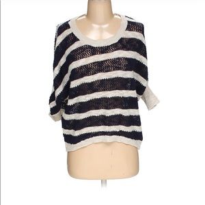 Anthro AphOrism black and white striped sweater size XS